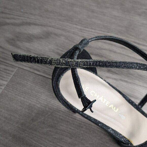 Le Chateau Black Sparkly Heels - Size 7 - Picture 6 of 7